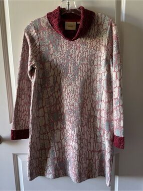Maeve Suma Tunic Knit Turtleneck Sweater Dress
